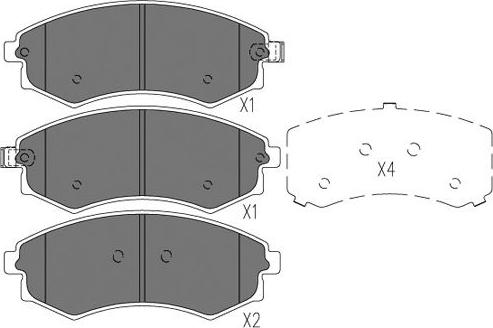 Kavo Parts BP-7508 - Гальмівні колодки, дискові гальма autozip.com.ua