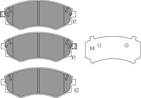 Kavo Parts BP-7502 - Гальмівні колодки, дискові гальма autozip.com.ua