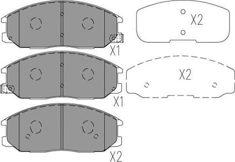 Kavo Parts BP-7510 - Гальмівні колодки, дискові гальма autozip.com.ua