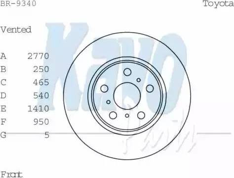 Kavo Parts BR-9340 - Гальмівний диск autozip.com.ua