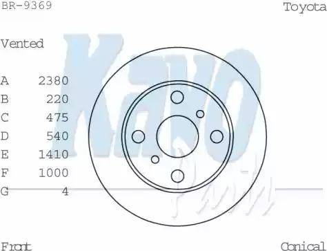 Kavo Parts BR-9369 - Гальмівний диск autozip.com.ua