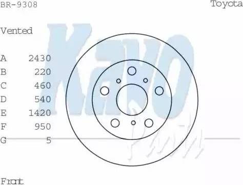 Kavo Parts BR-9308 - Гальмівний диск autozip.com.ua