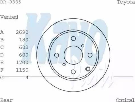 Kavo Parts BR-9335 - Гальмівний диск autozip.com.ua