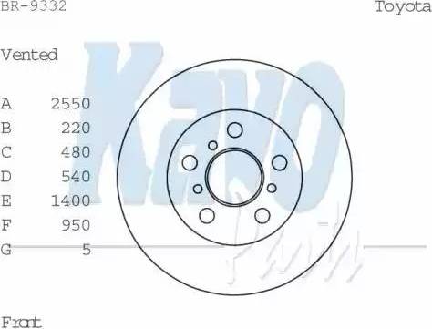 Kavo Parts BR-9332 - Гальмівний диск autozip.com.ua