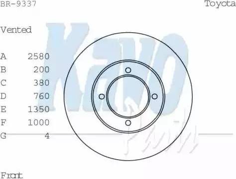 Kavo Parts BR-9337 - Гальмівний диск autozip.com.ua