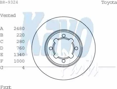 Kavo Parts BR-9324 - Гальмівний диск autozip.com.ua