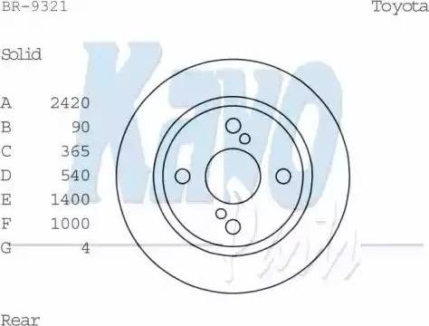 Kavo Parts BR-9321 - Гальмівний диск autozip.com.ua