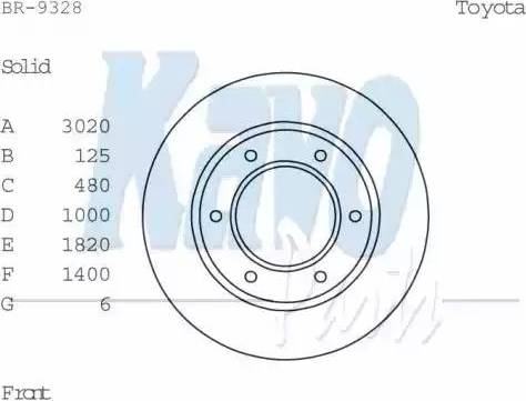 Kavo Parts BR-9328 - Гальмівний диск autozip.com.ua