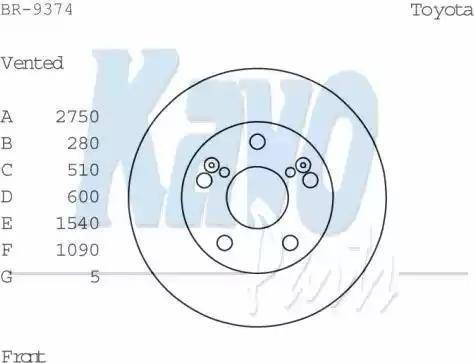 Kavo Parts BR-9374 - Гальмівний диск autozip.com.ua