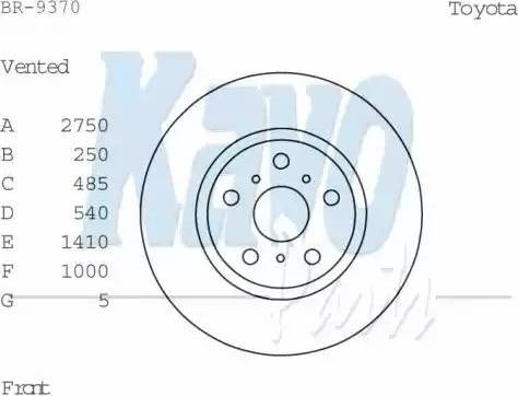 Kavo Parts BR-9370 - Гальмівний диск autozip.com.ua