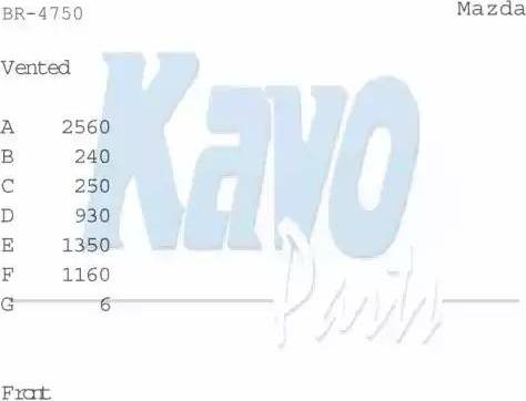 Kavo Parts BR-4750 - Гальмівний диск autozip.com.ua