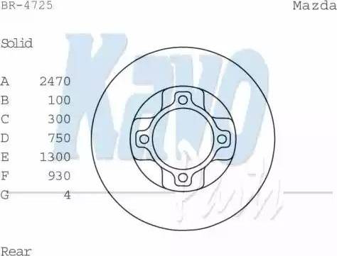 Kavo Parts BR-4725 - Гальмівний диск autozip.com.ua