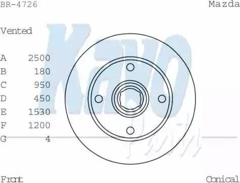 Kavo Parts BR-4726 - Гальмівний диск autozip.com.ua