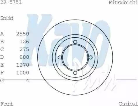 Kavo Parts BR-5751 - Гальмівний диск autozip.com.ua