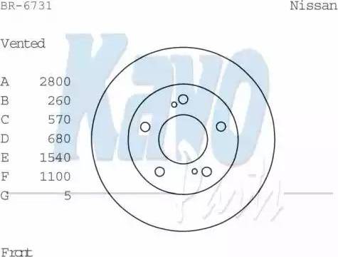 Kavo Parts BR-6731 - Гальмівний диск autozip.com.ua