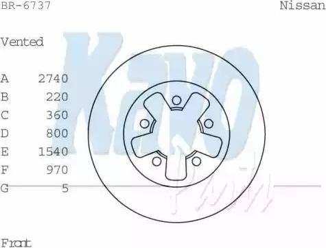 Kavo Parts BR-6737 - Гальмівний диск autozip.com.ua