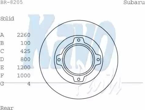 Kavo Parts BR-8205 - Гальмівний диск autozip.com.ua