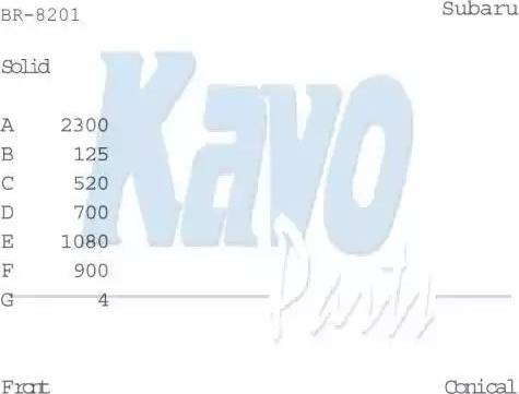 Kavo Parts BR-8201 - Гальмівний диск autozip.com.ua