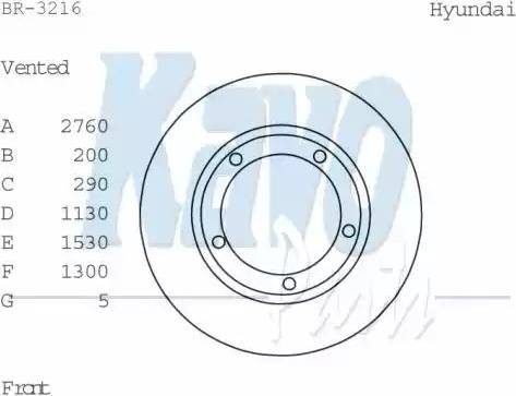 Kavo Parts BR-3216 - Гальмівний диск autozip.com.ua