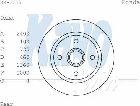 Kavo Parts BR-2217 - Гальмівний диск autozip.com.ua