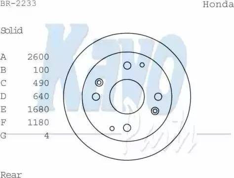 Kavo Parts BR-2233 - Гальмівний диск autozip.com.ua