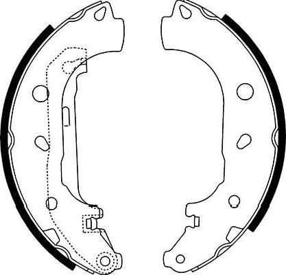 Kavo Parts BS-5433 - Комплект гальм, барабанний механізм autozip.com.ua