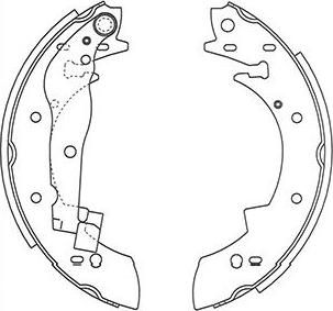 Kavo Parts BS-8928 - Комплект гальм, барабанний механізм autozip.com.ua