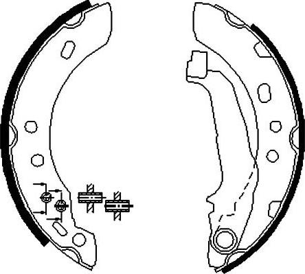 Kavo Parts BS-7414 - Комплект гальм, барабанний механізм autozip.com.ua