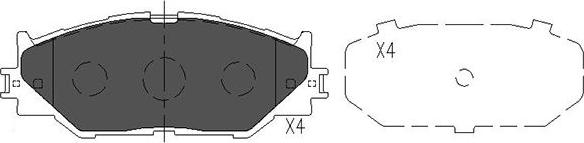 Kavo Parts KBP-9094 - Гальмівні колодки, дискові гальма autozip.com.ua