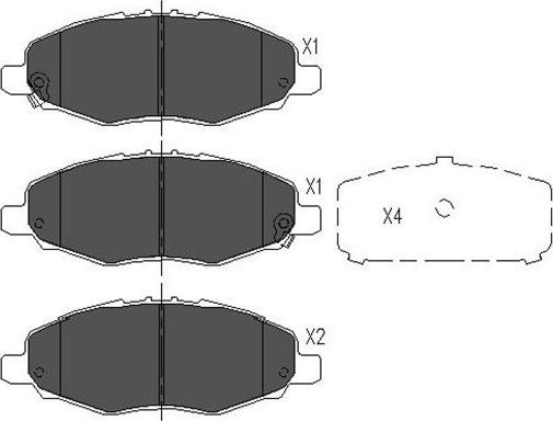 Kavo Parts KBP-9093 - Гальмівні колодки, дискові гальма autozip.com.ua