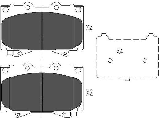 Kavo Parts KBP-9049 - Гальмівні колодки, дискові гальма autozip.com.ua