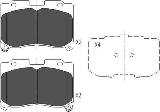 Kavo Parts KBP-9045 - Гальмівні колодки, дискові гальма autozip.com.ua