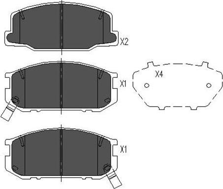 Kavo Parts KBP-9041 - Гальмівні колодки, дискові гальма autozip.com.ua