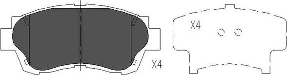 Kavo Parts KBP-9042 - Гальмівні колодки, дискові гальма autozip.com.ua