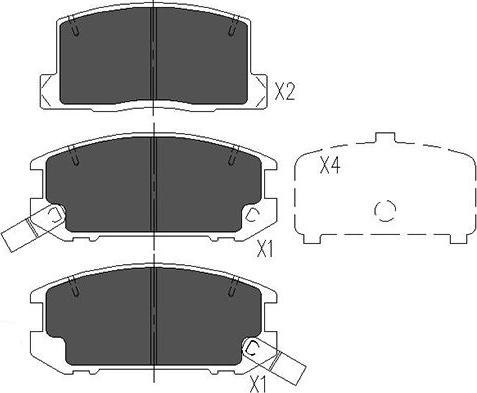 Kavo Parts KBP-9057 - Гальмівні колодки, дискові гальма autozip.com.ua