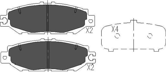 Kavo Parts KBP-9064 - Гальмівні колодки, дискові гальма autozip.com.ua