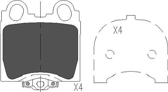 Kavo Parts KBP-9066 - Гальмівні колодки, дискові гальма autozip.com.ua