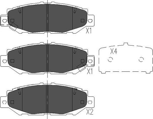 Kavo Parts KBP-9062 - Гальмівні колодки, дискові гальма autozip.com.ua