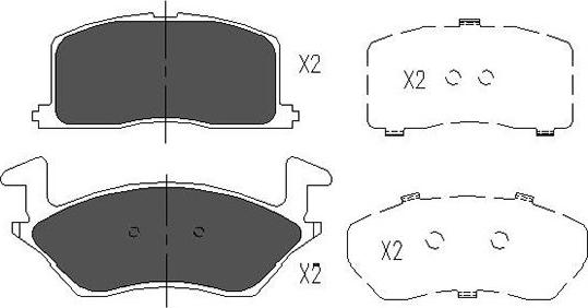 Kavo Parts KBP-9003 - Гальмівні колодки, дискові гальма autozip.com.ua