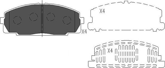 Kavo Parts KBP-9002 - Гальмівні колодки, дискові гальма autozip.com.ua