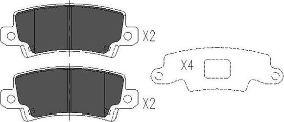 Kavo Parts KBP-9016 - Гальмівні колодки, дискові гальма autozip.com.ua