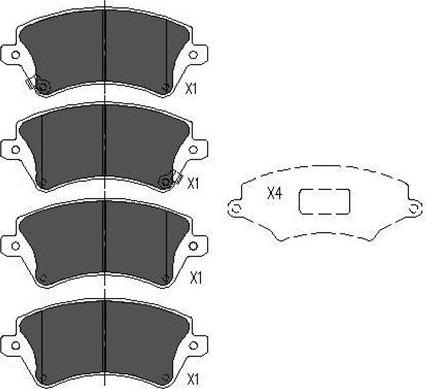 Kavo Parts KBP-9012 - Гальмівні колодки, дискові гальма autozip.com.ua