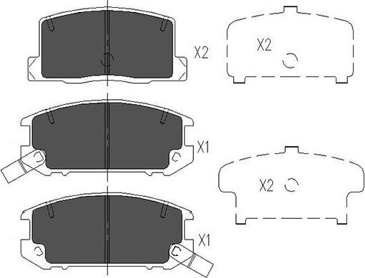 Kavo Parts KBP-9082 - Гальмівні колодки, дискові гальма autozip.com.ua