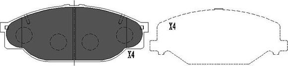 Kavo Parts KBP-9039 - Гальмівні колодки, дискові гальма autozip.com.ua