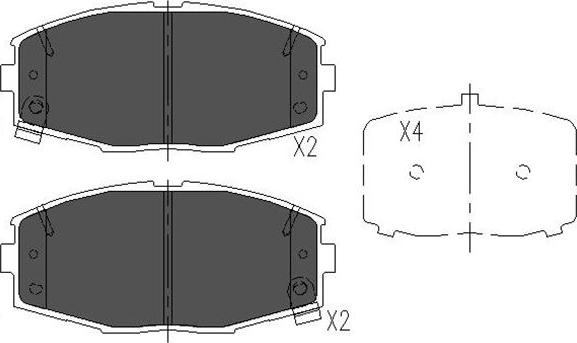 Kavo Parts KBP-9034 - Гальмівні колодки, дискові гальма autozip.com.ua