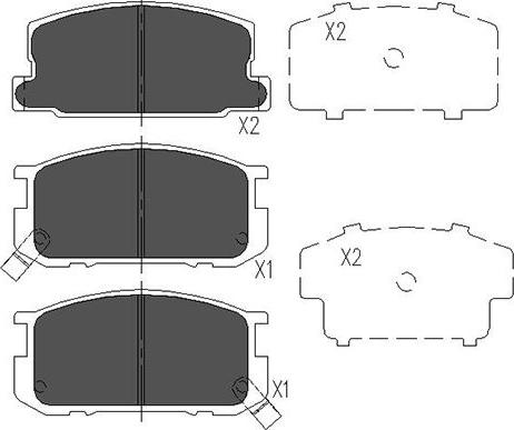 Kavo Parts KBP-9035 - Гальмівні колодки, дискові гальма autozip.com.ua