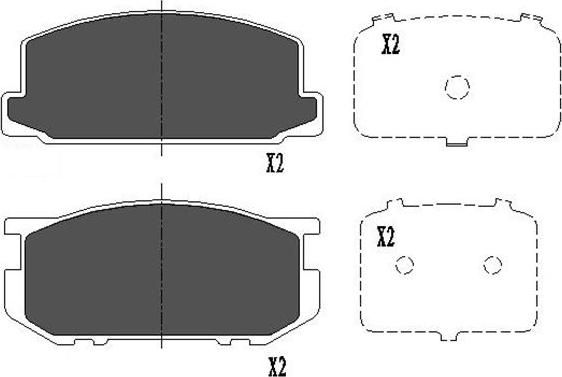 Kavo Parts KBP-9030 - Гальмівні колодки, дискові гальма autozip.com.ua