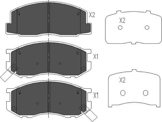 Kavo Parts KBP-9033 - Гальмівні колодки, дискові гальма autozip.com.ua