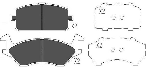 Kavo Parts KBP-9074 - Гальмівні колодки, дискові гальма autozip.com.ua