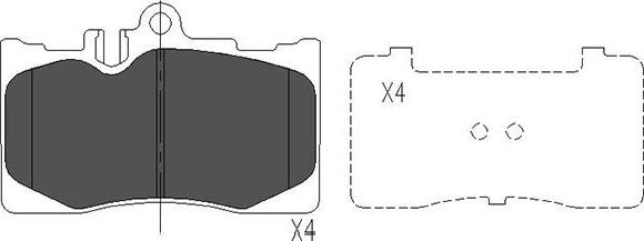 Kavo Parts KBP-9071 - Гальмівні колодки, дискові гальма autozip.com.ua